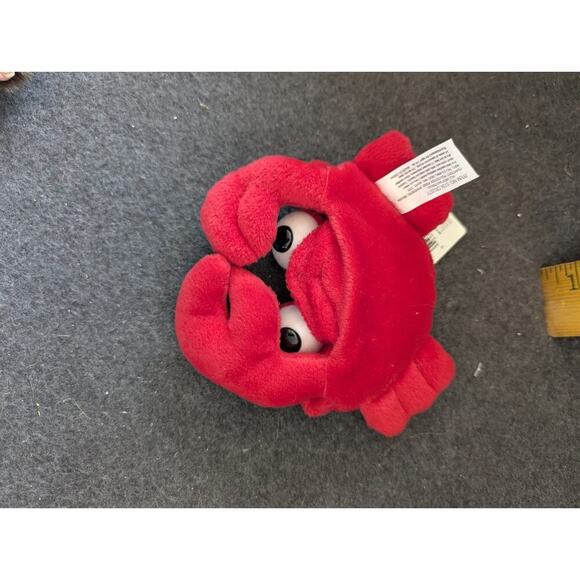 24K BEANIE BOPPERS "CRUSTY THE CRAB" 1997 PLUSH SPECIAL EFFECTS STUFFED ANIMAL - Picture 4 of 7